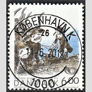 FRIM�RKER DANMARK | 2004 - AFA 1385 - Gefion - 6,00 Kr. flerfarvet - Pragt Stemplet