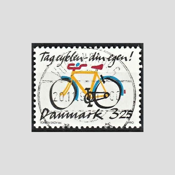 FRIMRKER DANMARK | 1990 - AFA 980 - Cykeltyveri - 3,25 Kr. flerfarvet - Pragt Stemplet Vordingborg