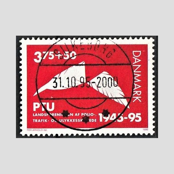 FRIMRKER DANMARK | 1995 - AFA 1096 - PTU - 3,75 Kr. + 50 re rd - Pragt Stemplet Silkeborg