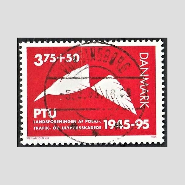 FRIMRKER DANMARK | 1995 - AFA 1096 - PTU - 3,75 Kr. + 50 re rd - Pragt Stemplet Vordingborg