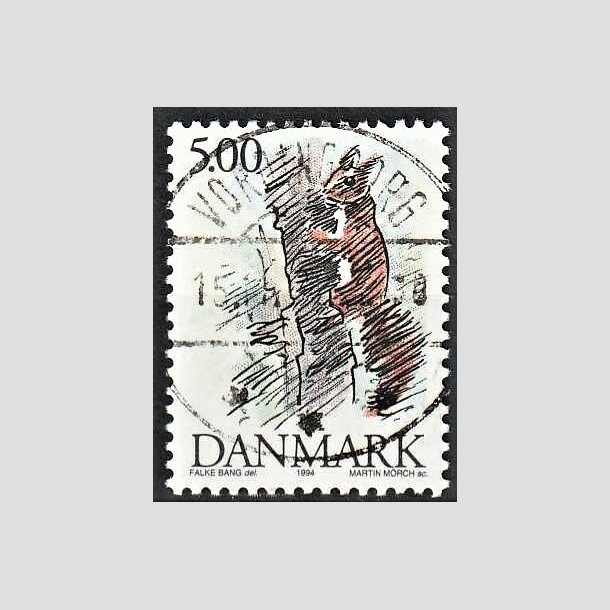 FRIMRKER DANMARK | 1994 - AFA 1078 - Truede danske dyr - 5,00 Kr. Egern - Pragt Stemplet Vordingborg