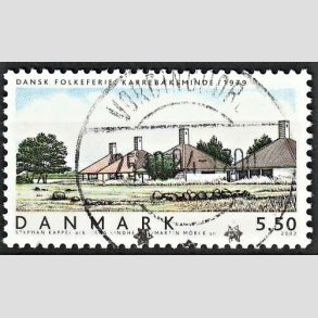 FRIM�RKER DANMARK | 2002 - AFA 1334 - Danske boliger I. - 5,50 Kr. Dansk Folkeferie - Pragt Stemplet Vordingborg
