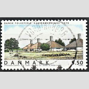 FRIM�RKER DANMARK | 2002 - AFA 1334 - Danske boliger I. - 5,50 Kr. Dansk Folkeferie - Pragt Stemplet Vordingborg