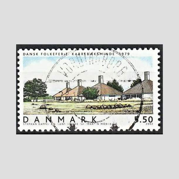 FRIMRKER DANMARK | 2002 - AFA 1334 - Danske boliger I. - 5,50 Kr. Dansk Folkeferie - Pragt Stemplet Vordingborg