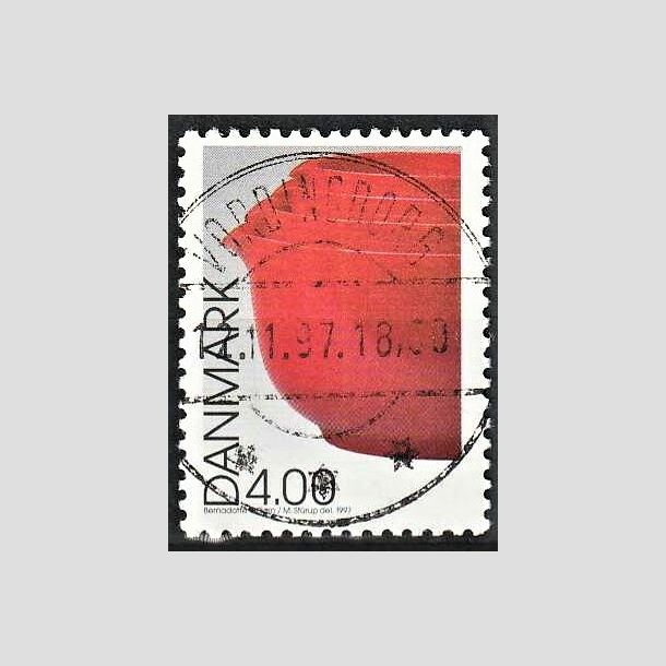 FRIMRKER DANMARK | 1997 - AFA 1161 - Dansk design - 4,00 Kr. Margretheskle flerfarvet - Pragt Stemplet Vordingborg
