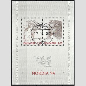 FRIM�RKER DANMARK | 1992 - AFA 1011-12 - Nordia 94. - 3,50 + 4,75 Kr. Miniark - Pragt Stemplet