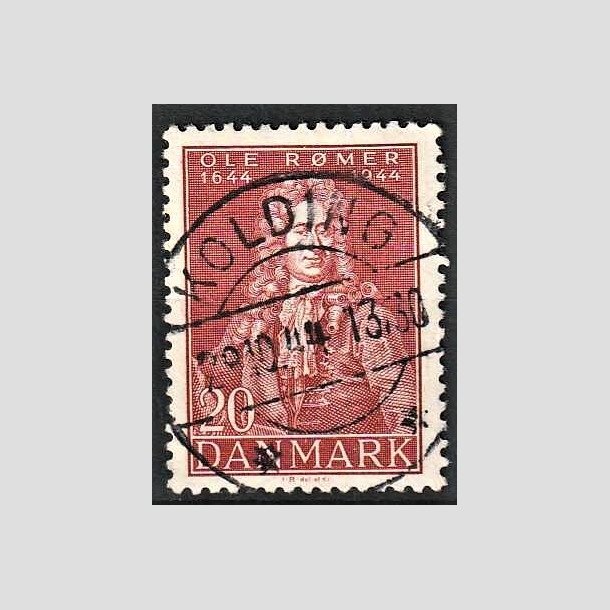 FRIMRKER DANMARK | 1944 - AFA 288 - Astronom Ole Rmer - 20 re rd - Pragt Stemplet Kolding