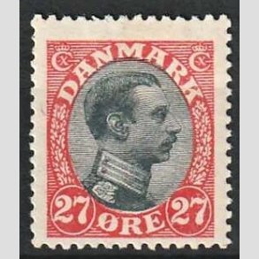 FRIMRKER DANMARK | 1918-20 - AFA 102 - Chr. X 27 re rd/sort - Ubrugt