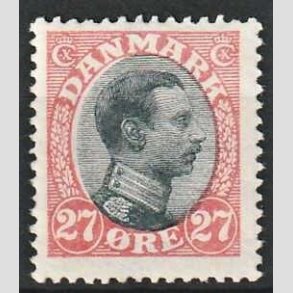 FRIMRKER DANMARK | 1918-20 - AFA 102 - Chr. X 27 re rd/sort - Ubrugt