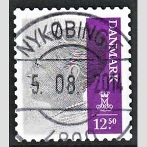 FRIMRKER DANMARK | 2013 - AFA 1724 - Dronning Margrethe - 12,50 Kr. lilla - Pragt Stemplet Nykbing F