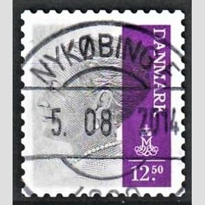 FRIMRKER DANMARK | 2013 - AFA 1724 - Dronning Margrethe - 12,50 Kr. lilla - Pragt Stemplet Nykbing F