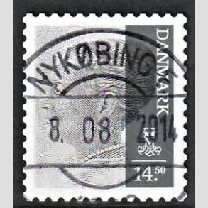 FRIMRKER DANMARK | 2013 - AFA 1725 - Dronning Margrethe - 14,50 Kr. gr - Pragt Stemplet Nykbing F