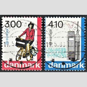 FRIM�RKER DANMARK | 1988 - AFA 911,912 - Europam�rker - 3,00 + 4,10 Kr. flerfarvet - Pragt Stemplet