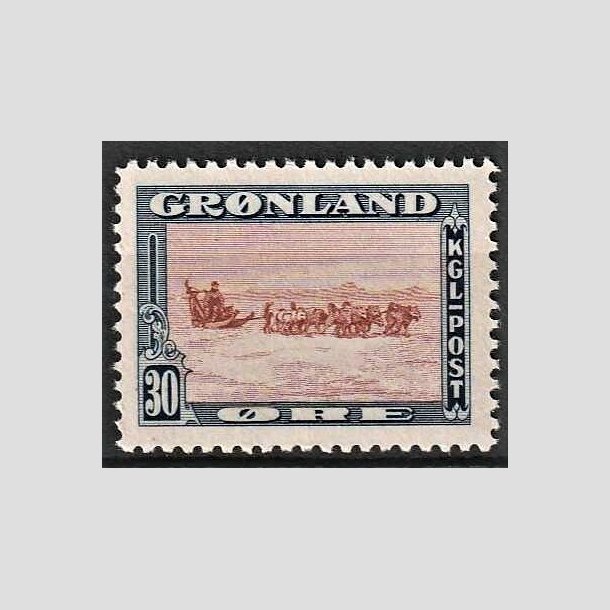 FRIMRKER GRNLAND | 1945 - AFA 13 - AMERIKANER UDGAVEN - 30 re bl/brun/rd - Postfrisk