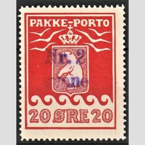 FRIM�RKER GR�NLAND | 1915 - AFA 9 - PAKKE-PORTO 20 �re r�d - Stemplet