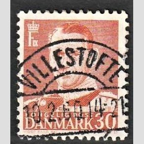 FRIMRKER DANMARK | 1952-53 - AFA 337 - Fr. IX 30 re rd - Lux Stemplet Villestofte