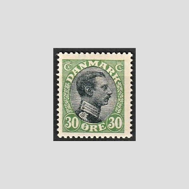 FRIMRKER DANMARK | 1918-20 - AFA 103 - Chr. X 30 re grn/sort - Ubrugt