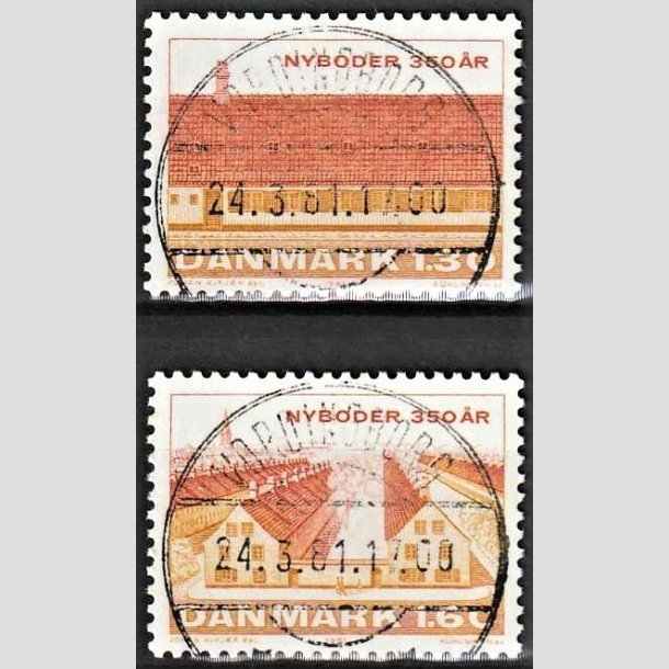 FRIMRKER DANMARK | 1981 - AFA 725,726 - Nyboder 350 r - 1,30 + 1,60 kr. flerfarvet - Pragt Stemplet Vordingborg