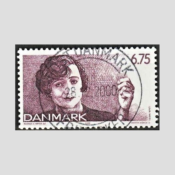 FRIMRKER DANMARK | 1999 - AFA 1215 - Dansk revy - 6,75 Kr. lilla - Pragt Stemplet