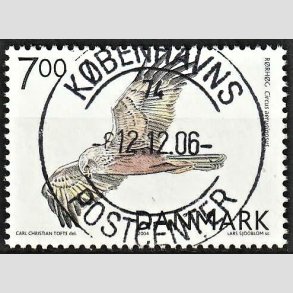 FRIM�RKER DANMARK | 2004 - AFA 1412 - Rovfugle i Danmark - 7,00 Kr. R�rh�g - Pragt Stemplet