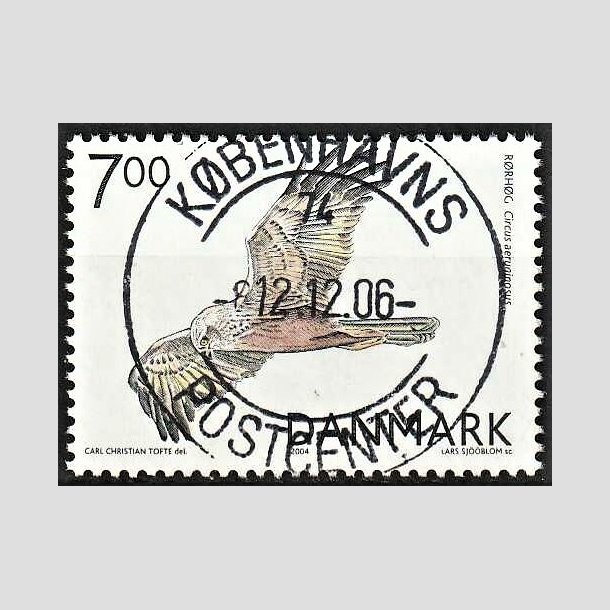 FRIMRKER DANMARK | 2004 - AFA 1412 - Rovfugle i Danmark - 7,00 Kr. Rrhg - Pragt Stemplet