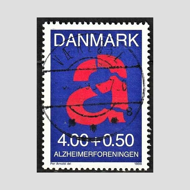 FRIMRKER DANMARK | 1999 - AFA 1220 - Alzheimerforeningen - 4,00 Kr. + 0,50 re rd/bl - Pragt Stemplet Vrlse