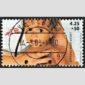 FRIMRKER DANMARK | 2003 - AFA 1349 - Lger uden grnser - 4,25 Kr. + 50 re - Pragt Stemplet Vrlse
