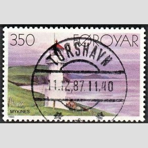 FRIM�RKER F�R�ERNE | 1985 - AFA 117 - Fyrt�rne - 350 �re flerfarvet - Lux Stemplet