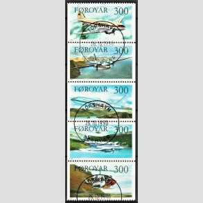 FRIM�RKER F�R�ERNE | 1985 | AFA 119-23 | Flytyper. - H�ftesammentryk flerfarvet - Lux Stemplet