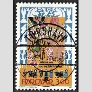 FRIM�RKER F�R�ERNE | 1986 | AFA 124 | Kvad - 300 �re flerfarvet - Lux Stemplet