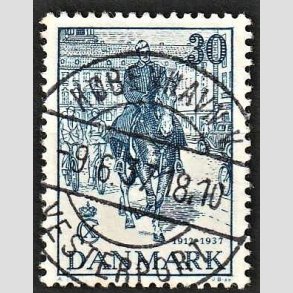 FRIM�RKER DANMARK | 1937 - AFA 242 - Chr. X 25 �re jubil�um 30 �re bl� - Lux Stemplet