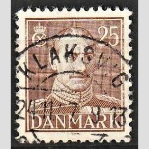 FRIMRKER DANMARK | 1942-44 - AFA 277 - Chr. X 25 re brun - Lux Stemplet Klarksvig (Frerne)