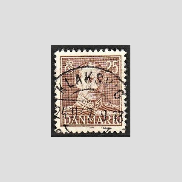 FRIMRKER DANMARK | 1942-44 - AFA 277 - Chr. X 25 re brun - Lux Stemplet Klarksvig (Frerne)