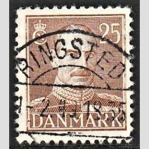 FRIMRKER DANMARK | 1942-44 - AFA 277 - Chr. X 25 re brun - Lux Stemplet Ringsted