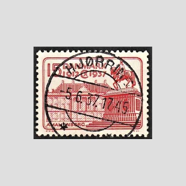 FRIMRKER DANMARK | 1937 - AFA 241 - Chr. X 25 re jubilum 15 re rd - Lux Stemplet Hjrring