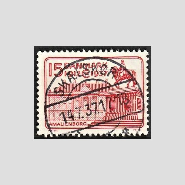 FRIMRKER DANMARK | 1937 - AFA 241 - Chr. X 25 re jubilum 15 re rd - Lux Stemplet Sklskr