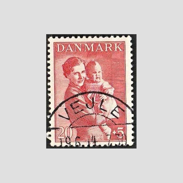 FRIMRKER DANMARK | 1943 - AFA 268 - Brneforsorg 20 + 5 re rd - Lux Stemplet Vejle