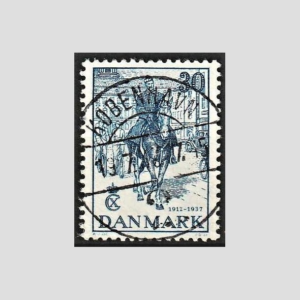 FRIMRKER DANMARK | 1937 - AFA 242 - Chr. X 25 re jubilum 30 re bl - Lux Stemplet