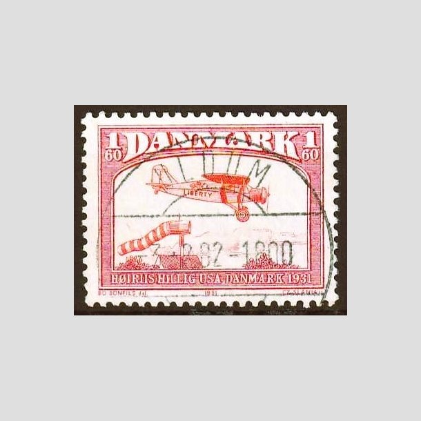 FRIMRKER DANMARK | 1981 - AFA 739 - Flyvning - 1,60 Kr. rd - Pragt Stemplet Uldum