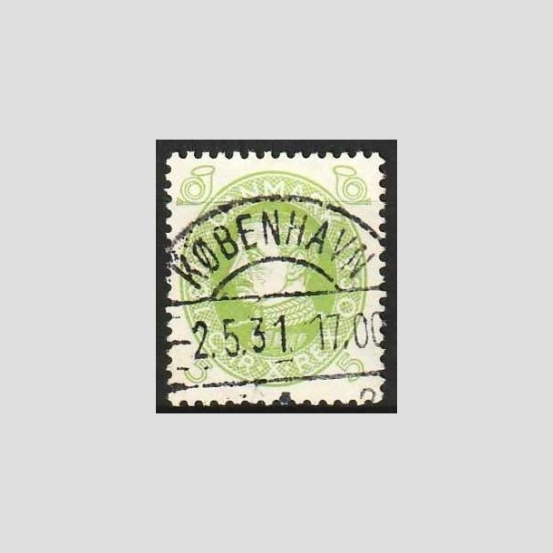 FRIMRKER DANMARK | 1930 - AFA 186 - Chr. X 60 r 5 re lysgrn - Lux Stemplet 