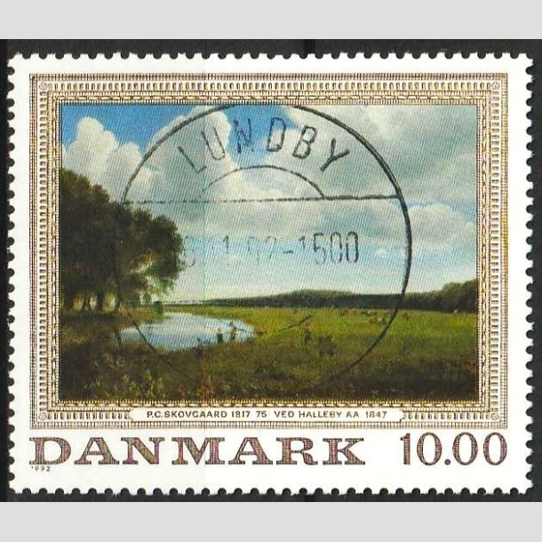 FRIMRKER DANMARK | 1992 - AFA 1033 - Maleriserie 5. - 10,00 Kr. P.C. Skovgaard - Pragt Stemplet Lundby