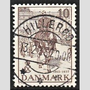 FRIMRKER DANMARK | 1937 - AFA 240 - Chr. X 25 re jubilum 10 re brun - Lux Stemplet Hillerd