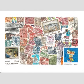 FRIM�RKER DANMARK | Pakke med 75 stk. danske frim�rker - alle m�rker med Lux- & Pragtstempler