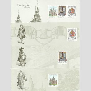 FRIM�RKER DANMARK | 2006 - AFA 1466-69 - Rosenborg Slot 400 �r. - Miniark fra prestigeh�fte komplet - Postfrisk
