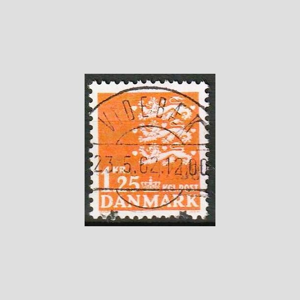 FRIMRKER DANMARK | 1962 - AFA 404 - Rigsvben 1,25 Kr. orange - Lux Stemplet 