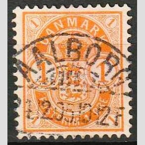 FRIM�RKER DANMARK | 1901-02 - AFA 37 - 1 �re orange - Lux Stemplet