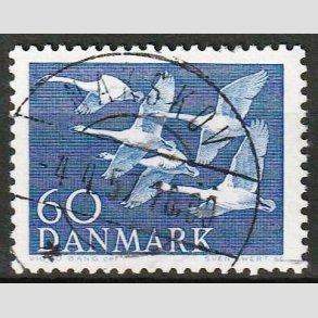 FRIM�RKER DANMARK | 1956 - AFA 368 - Nordens svaner - 60 �re bl� - Lux Stemplet 
