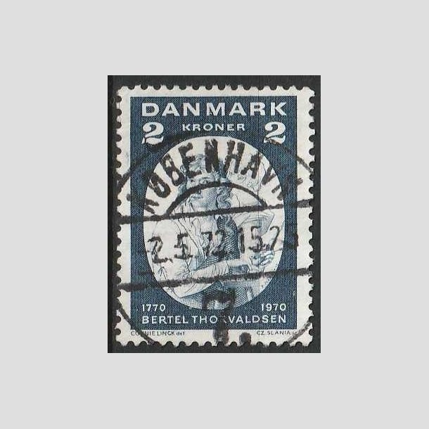 FRIMRKER DANMARK | 1970 - AFA 508 - Bertel Thorvaldsen - 2 Kr. bl - Lux Stemplet 