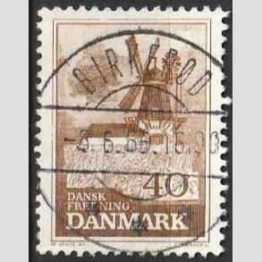 FRIM�RKER DANMARK | 1965 - AFA 440 - Fredning - 40 �re brun - Pragt Stemplet Birker�d