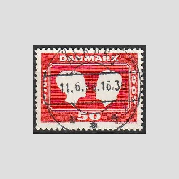 FRIMRKER DANMARK | 1967 - AFA 458F - Kongeligt bryllup - 50 re rd - Pragt Stemplet lborg